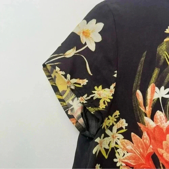 Some Days Lovin Botanic Floral Print Swing Dress Brown Sz S - Picture 5 of 14